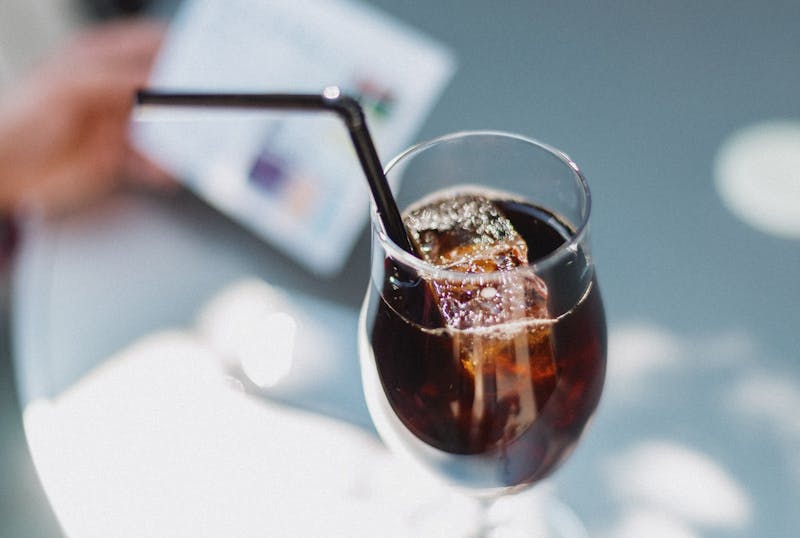 Cold brew iced coffee drink